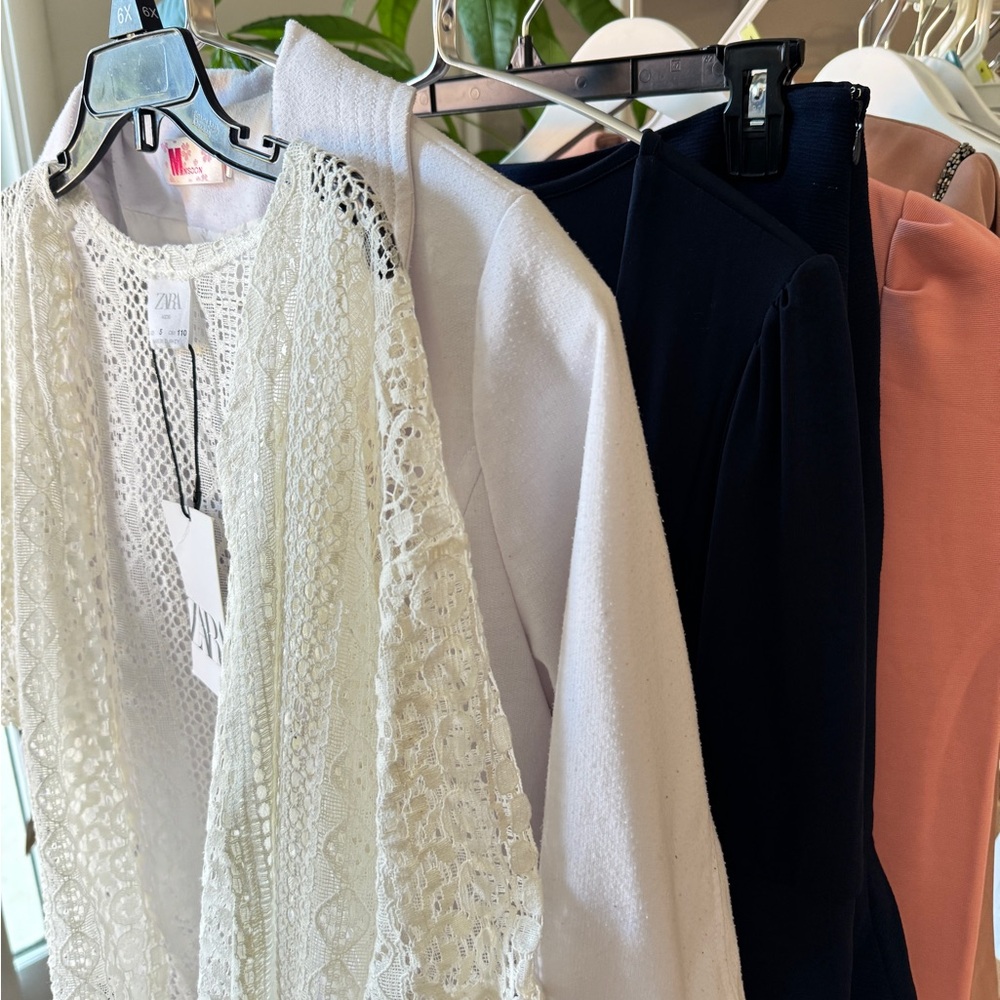Zara White Lace Blazer